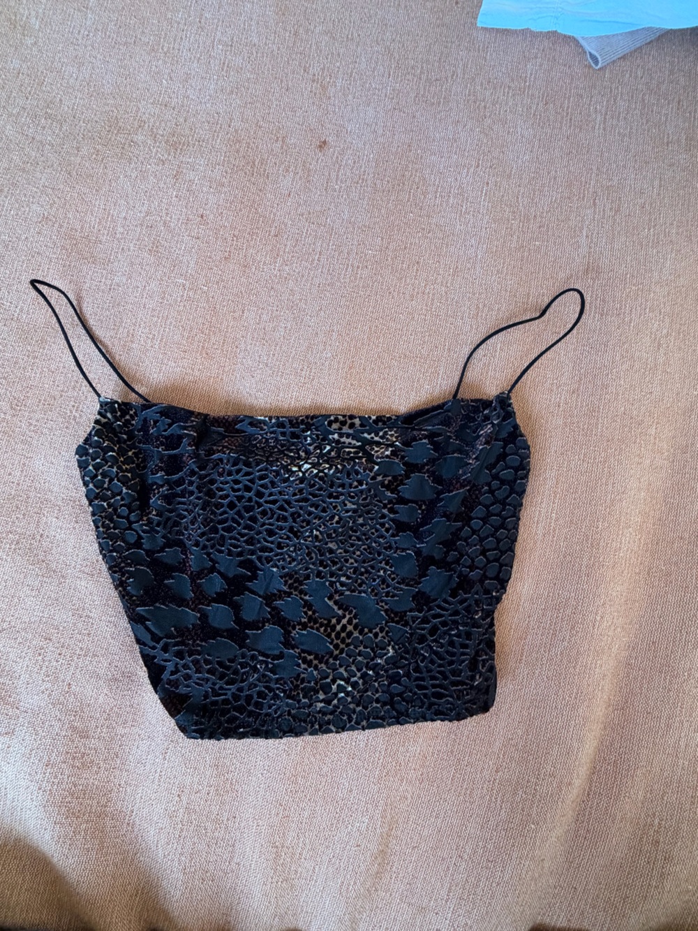 Windsor Black Leopard Velvet Burnout Cami